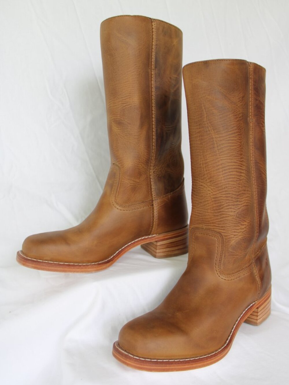 Frye brown tan Leather Campus Equestrian western cowboy Boots free people 11